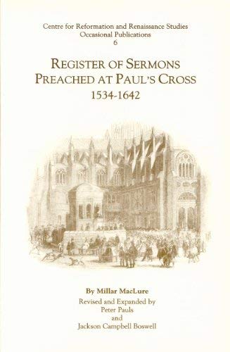 Register of Sermons Preached at Paul’s Cross